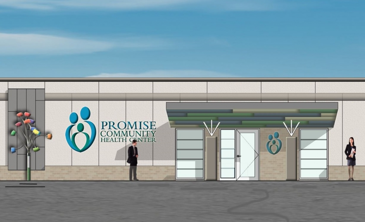 Here is an artist’s rendering of what Promise Community Health Center’s building will look like following the completion of an exterior renovation project. Construction is expected to start soon on the project